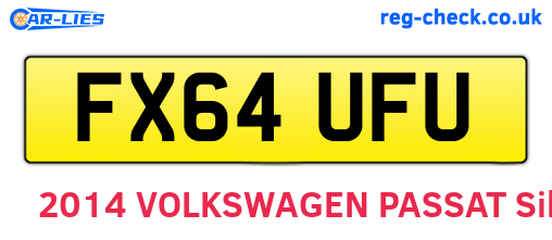 FX64UFU are the vehicle registration plates.