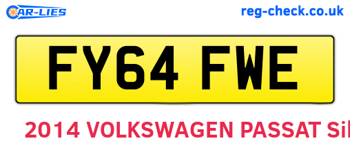 FY64FWE are the vehicle registration plates.