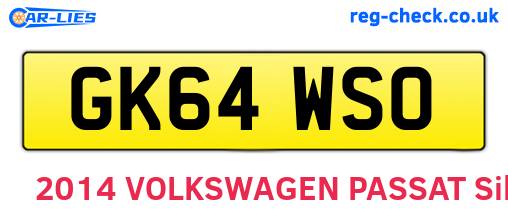 GK64WSO are the vehicle registration plates.