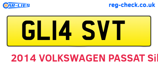 GL14SVT are the vehicle registration plates.