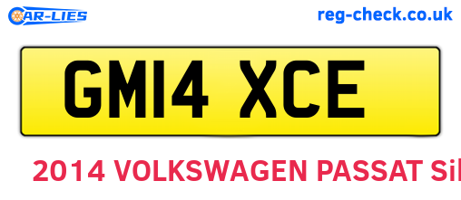 GM14XCE are the vehicle registration plates.