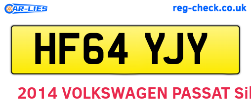 HF64YJY are the vehicle registration plates.