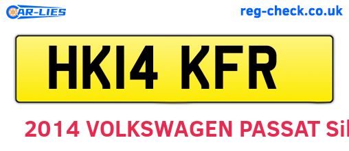 HK14KFR are the vehicle registration plates.