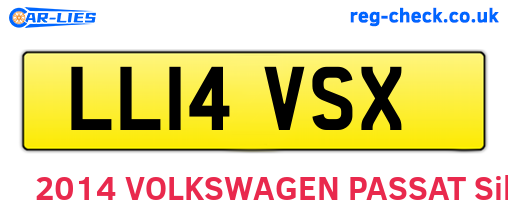LL14VSX are the vehicle registration plates.