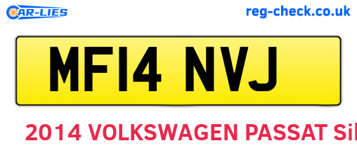 MF14NVJ are the vehicle registration plates.