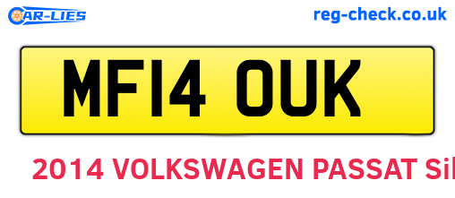 MF14OUK are the vehicle registration plates.