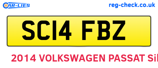 SC14FBZ are the vehicle registration plates.