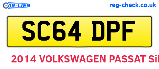 SC64DPF are the vehicle registration plates.