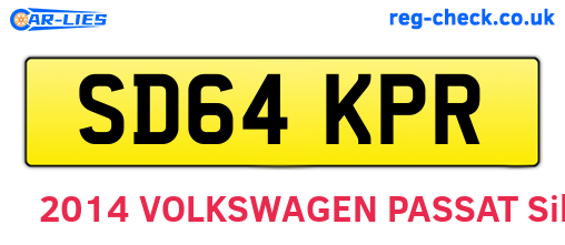 SD64KPR are the vehicle registration plates.