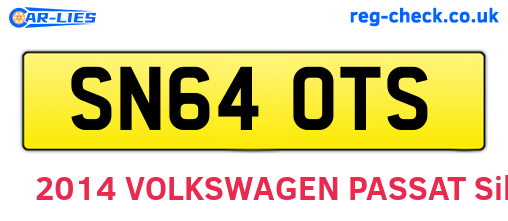 SN64OTS are the vehicle registration plates.