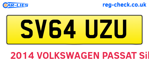 SV64UZU are the vehicle registration plates.
