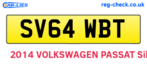 SV64WBT are the vehicle registration plates.