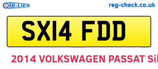 SX14FDD are the vehicle registration plates.
