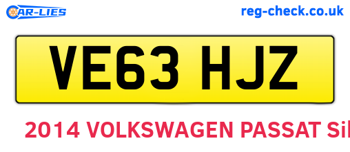 VE63HJZ are the vehicle registration plates.