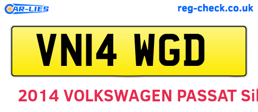 VN14WGD are the vehicle registration plates.