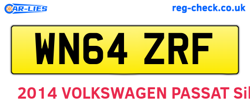 WN64ZRF are the vehicle registration plates.