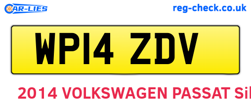 WP14ZDV are the vehicle registration plates.