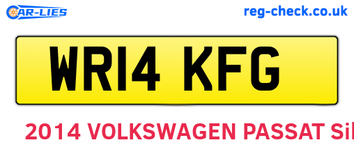 WR14KFG are the vehicle registration plates.