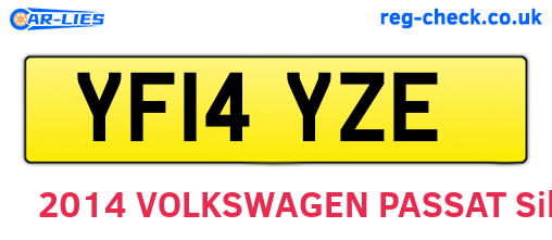 YF14YZE are the vehicle registration plates.