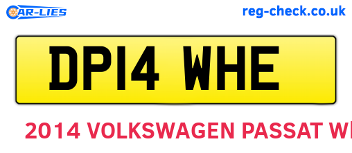 DP14WHE are the vehicle registration plates.