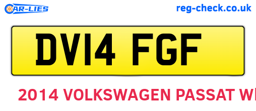 DV14FGF are the vehicle registration plates.