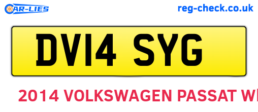 DV14SYG are the vehicle registration plates.