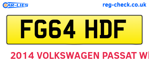 FG64HDF are the vehicle registration plates.
