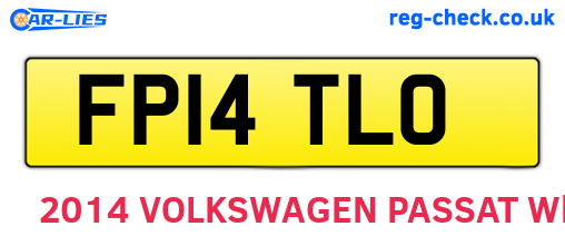 FP14TLO are the vehicle registration plates.