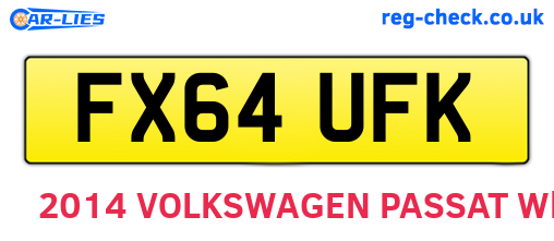 FX64UFK are the vehicle registration plates.