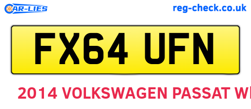 FX64UFN are the vehicle registration plates.