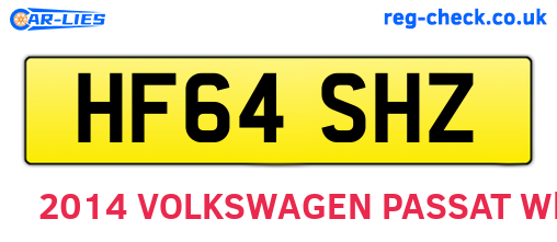 HF64SHZ are the vehicle registration plates.