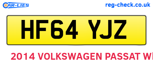 HF64YJZ are the vehicle registration plates.