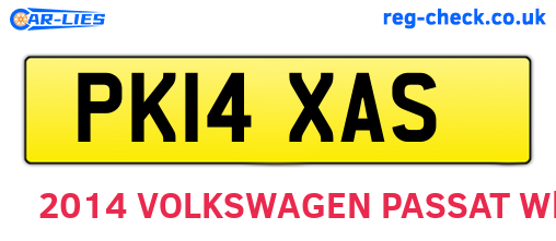 PK14XAS are the vehicle registration plates.