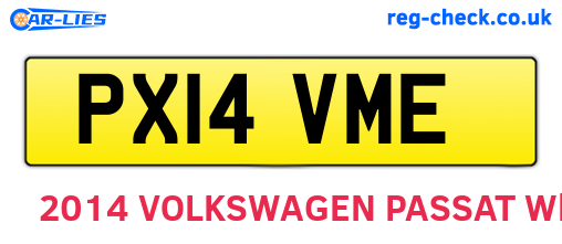 PX14VME are the vehicle registration plates.