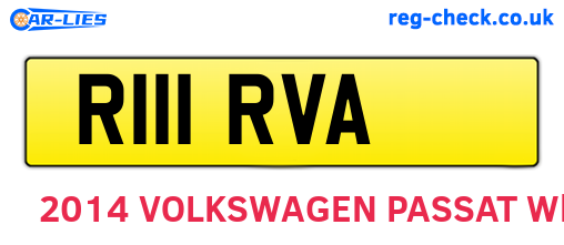 R111RVA are the vehicle registration plates.