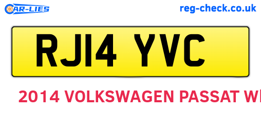 RJ14YVC are the vehicle registration plates.