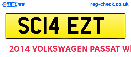 SC14EZT are the vehicle registration plates.