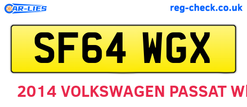 SF64WGX are the vehicle registration plates.