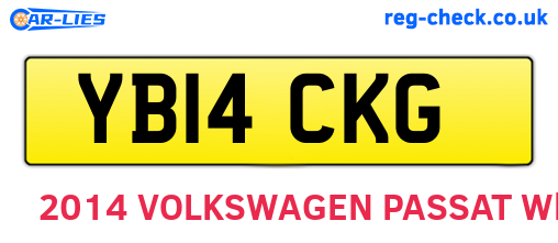 YB14CKG are the vehicle registration plates.