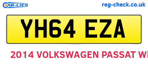 YH64EZA are the vehicle registration plates.