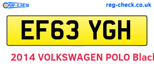 EF63YGH are the vehicle registration plates.