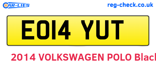 EO14YUT are the vehicle registration plates.