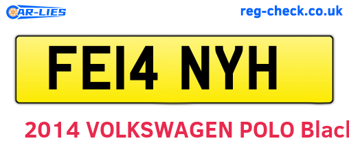 FE14NYH are the vehicle registration plates.