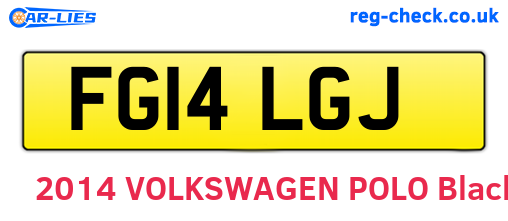 FG14LGJ are the vehicle registration plates.