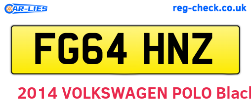 FG64HNZ are the vehicle registration plates.