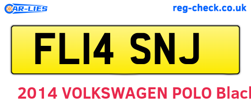 FL14SNJ are the vehicle registration plates.