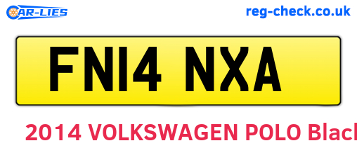 FN14NXA are the vehicle registration plates.