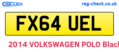 FX64UEL are the vehicle registration plates.