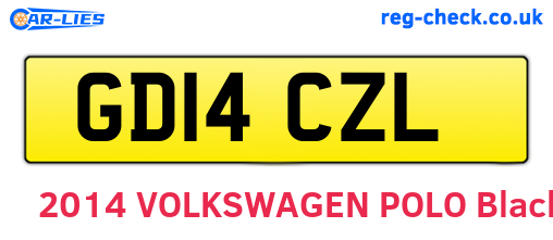 GD14CZL are the vehicle registration plates.