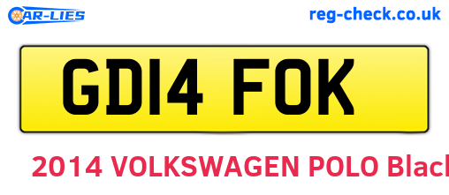 GD14FOK are the vehicle registration plates.